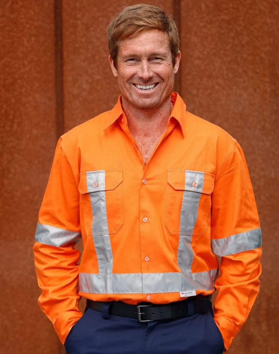 Cotton Drill Safety Shirt SW56 Work Wear Australian Industrial Wear   